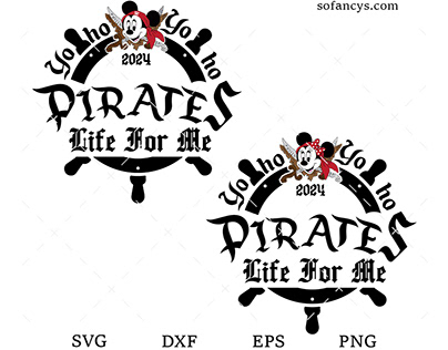 Mickey Minnie A Pirate’s Life For Me SVG DXF EPS PNG