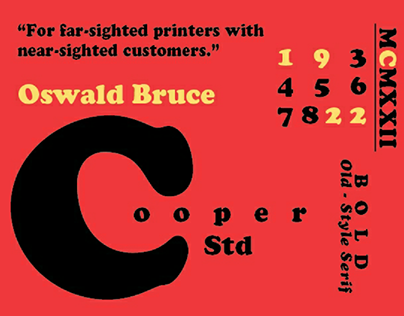 Cooper Std Black - Font Poster
