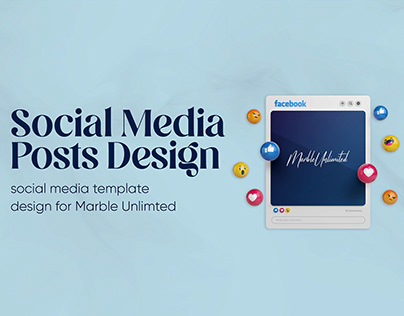 Marble unlimited social media post design