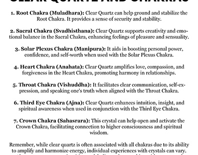 Clear Quartz and Chakras: Harmonizing Energy