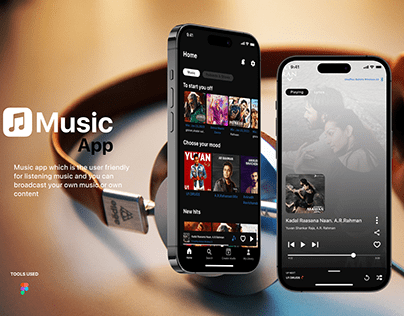 Music app | Podcast and music's | Simple design