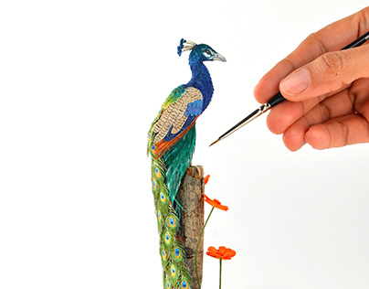 Miniature paper Bird sculptures