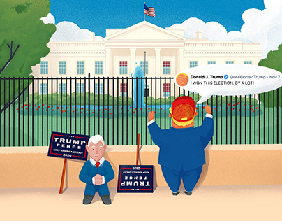 2020 election editorial satire illustration
