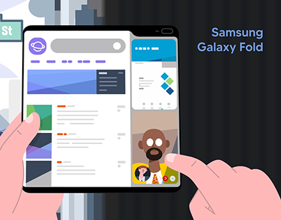 Samsung Galaxy Fold 삼성 갤럭시 폴드 홍보 모션그래픽