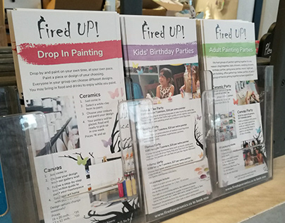 Fired UP! Ceramics and Canvas Rack Cards