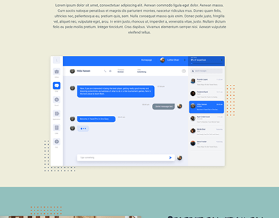 Landing page for a chat app