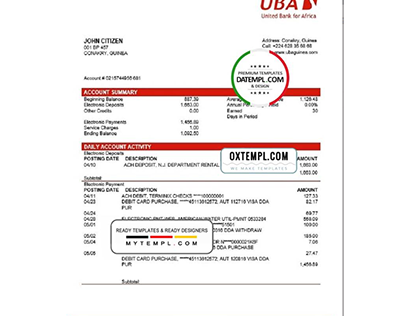 Guinea-Bissau Banco da Africa Ocidental bank Excel PDF