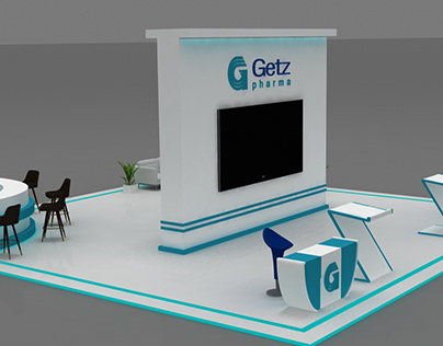 Getz Pharma 3D stall render's.