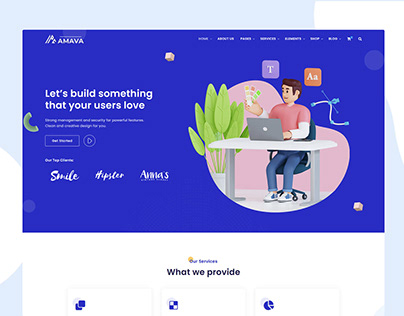 Amava - Startup Agency and SaaS HTML Template