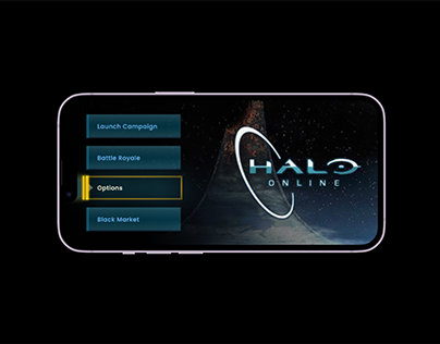 School Project - Halo Online Mock Home Screen UI Design