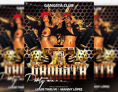 Gangsta Party - Premium Flyer Template + Facebook Cover