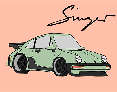 Porsche Singer Illustration