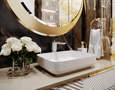 Bathroom visualization from the project "Aurum & Love"