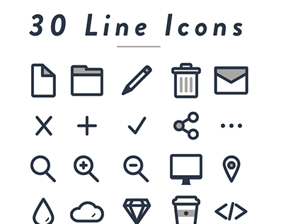 30 Line Icons
