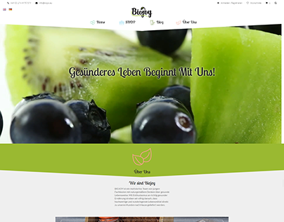 Biojoy.eu Bio food e commerce website developing.