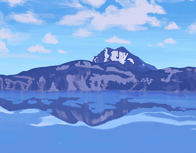 Crater Lake Illustration