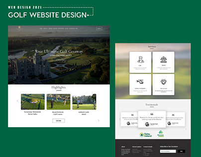 Golf Club Website Design