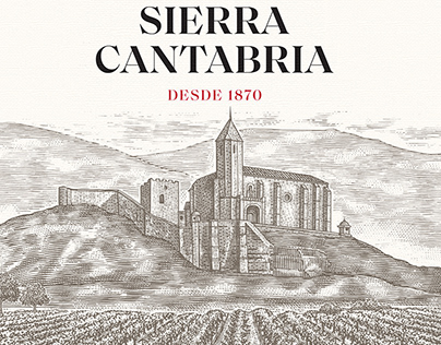Sierra Cantabria labels Illustrated by Steven Noble