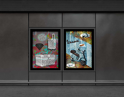 Rimowa X Tiffany and Vespa Metro Posters