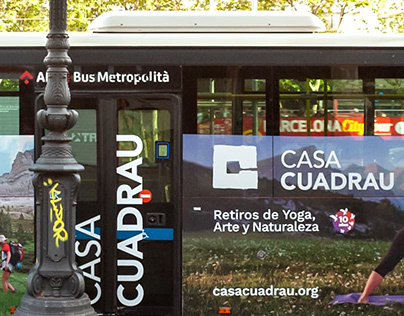 Casa Cuadrau. Bus advertisement
