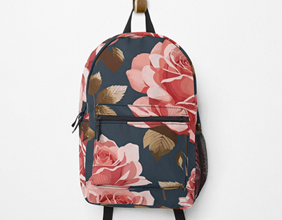 Rose Pattern Bagpack