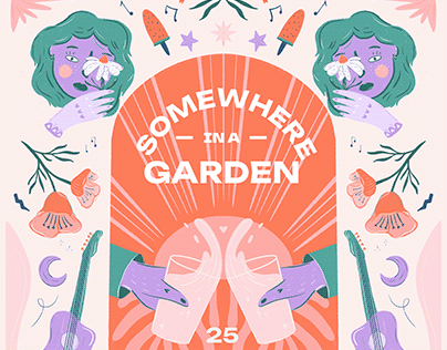 Somewhere in a Garden Poster