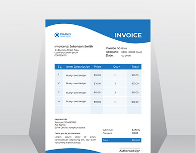 Enjoyment Invoice Design