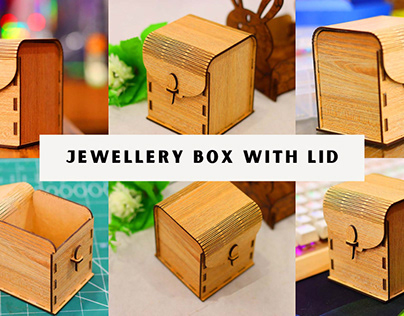 Laser Cut Box with Lid Living Pattern Wooden Box