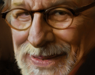 Steven Spielberg Portrait plus process