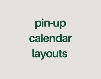 Pin-up Calendar Layouts