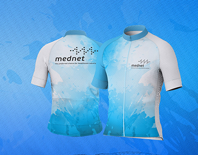 Elite Pro Cycling Jersey in Striking Blue and White