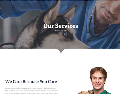 Veterinarian Website (Services Page)