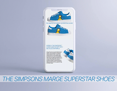 Website design "SHOES MARGE SUPERSTAR THE SIMPSONS"