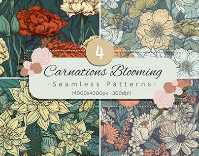 Carnations blooming