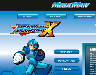 Interactive Megaman fan page (Flash)