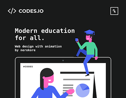 Web-Design with Animation for Online Education Website