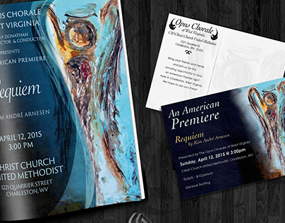 Program and post card design for the Opus Chorale of WV