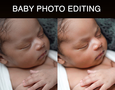 Professional newborn photo editing