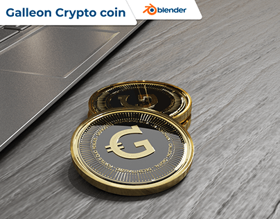 Crypto coin in Blender