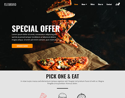 Pizza delivery restaurant webdesign