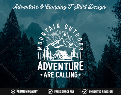 Mauntain Adventure T-shirt Design
