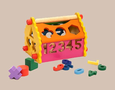 Wooden Shape & Number Sorter House Toy