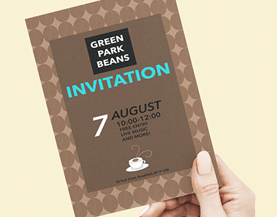 Flyer invitation Green Park Beans