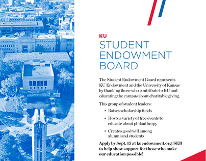 KU Student Endowment Board Membership Flyer