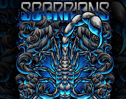 Scorpions, band, rock, dark, light, rose