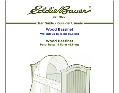 Eddie Bauer Wood Bassinet Illustation
