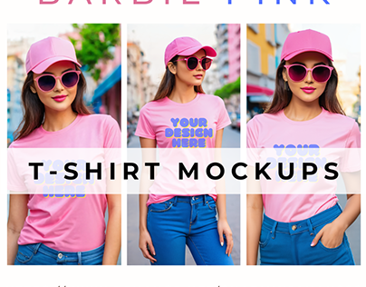 Barbie Pink T-Shirt Mockup