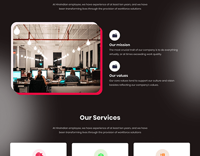 Landing Page Design for Office