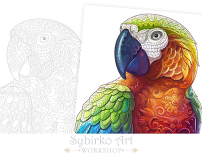 Mandala bird collection / Adult coloring book pages