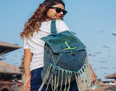 Style with our heavyweight Tibetan cotton backpack!